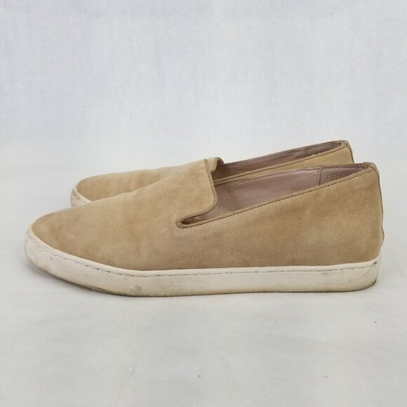 Birdies Swift Loafers Women's 8 Tan Shell Suede Leather Slip On Comfort Shoes - Picture 4 of 11